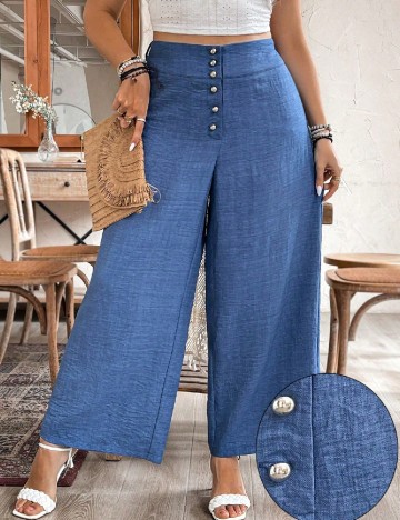 Pantaloni SHEIN CURVE, albastru