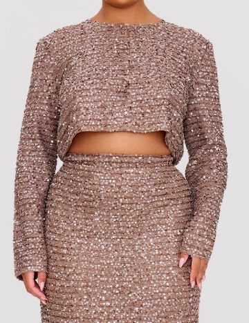 Top PRETTYLITTLETHING Plus Size, maro