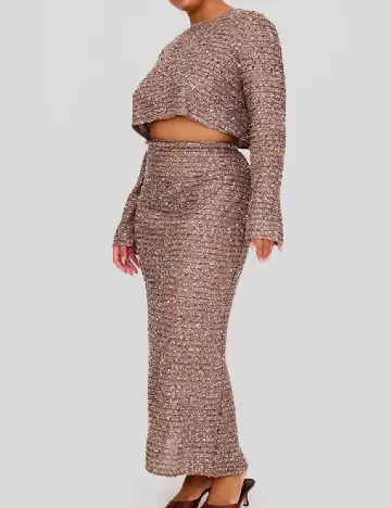 Top PRETTYLITTLETHING Plus Size, maro