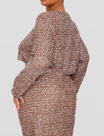 Top PRETTYLITTLETHING Plus Size, maro
