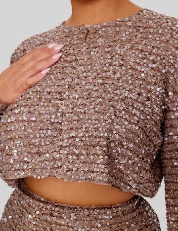 Top PRETTYLITTLETHING Plus Size, maro