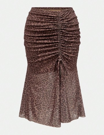 Fusta Romwe Plus Size, animal print