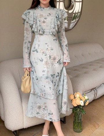 Rochie medie Dazy, floral print