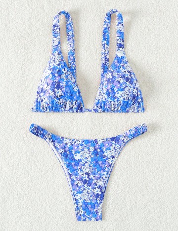 Costum de baie SHEIN, floral print