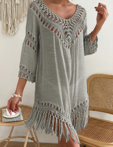 Rochie de plaja SHEIN, gri