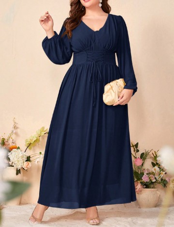 Rochie lunga SHEIN CURVE, bleumarin