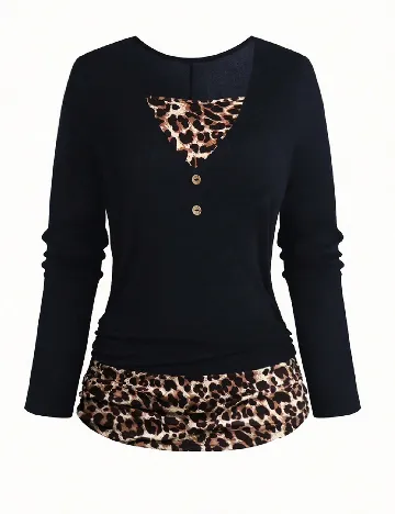 Bluza SHEIN CURVE, albastru