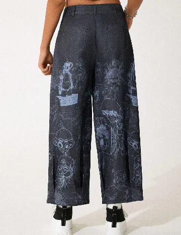 Pantaloni SHEIN, gri albastrui