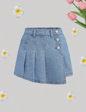 Fusta pantalon Shein Kids, albastru