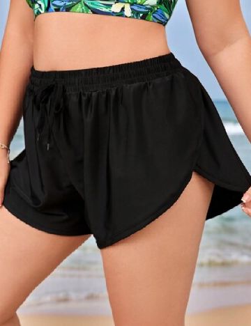 Pantaloni scurti de baie SHEIN CURVE, negru