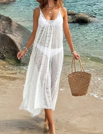 Rochie de plaja SHEIN, alb