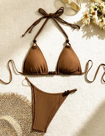Costum de baie SHEIN, maro