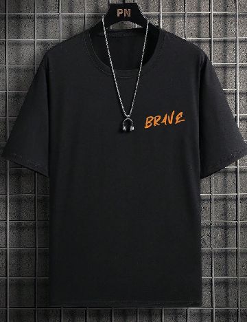 Tricou SHEIN Plus Size Men, negru