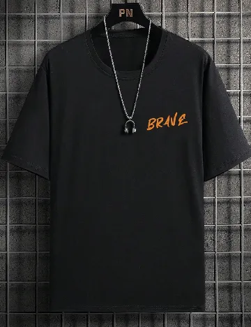 Tricou SHEIN Plus Size Men, negru