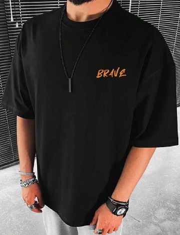 Tricou SHEIN Plus Size Men, negru