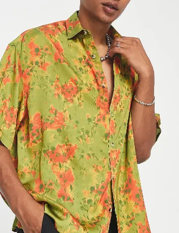 Camasa Oversize ASOS, verde Verde