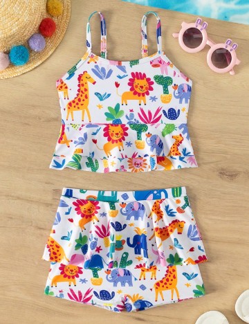 Costum de baie Shein Kids, mix culori