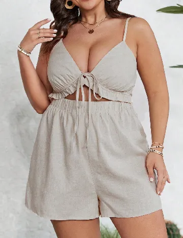 Salopeta SHEIN CURVE, bej