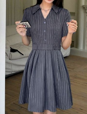 Rochie Shein Kids, gri petrol