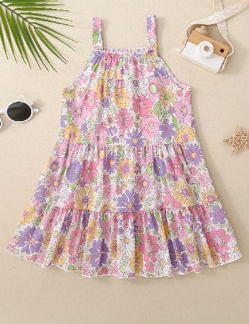 Rochie de plaja Shein Kids, floral