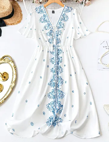 Rochie medie SHEIN CURVE, alb