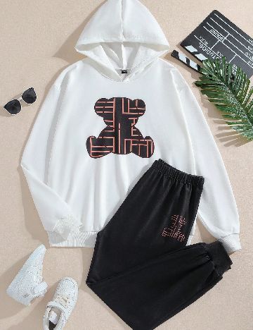 Compleu SHEIN, negru/alb