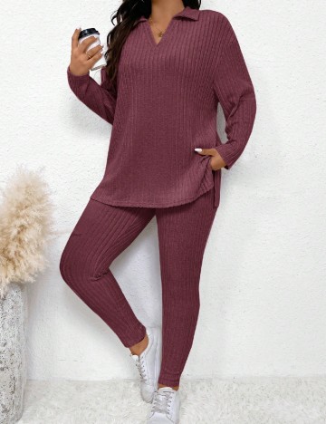 Pijama SHEIN CURVE, roz