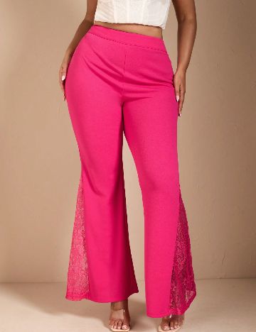 Pantaloni SHEIN CURVE, roz