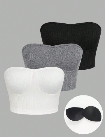 Set topuri 3 bucati SHEIN, mix culori