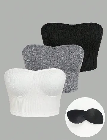 Set topuri 3 bucati SHEIN, mix culori