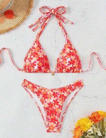 Costum de baie SHEIN, floral Floral print
