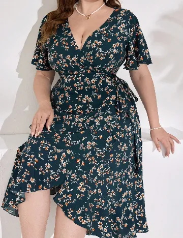Rochie medie SHEIN CURVE, floral print
