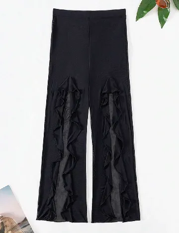 Pantaloni de plaja SHEIN, negru