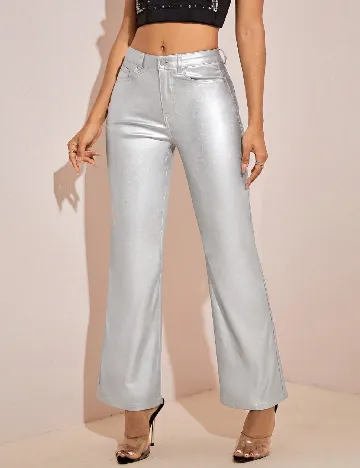 Pantaloni SHEIN, argintiu