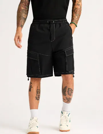 Pantaloni scurti SHEIN, negru Negru