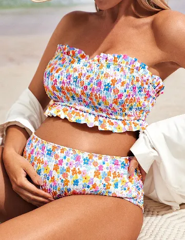 Costum de baie SHEIN Maternity, floral print Floral print