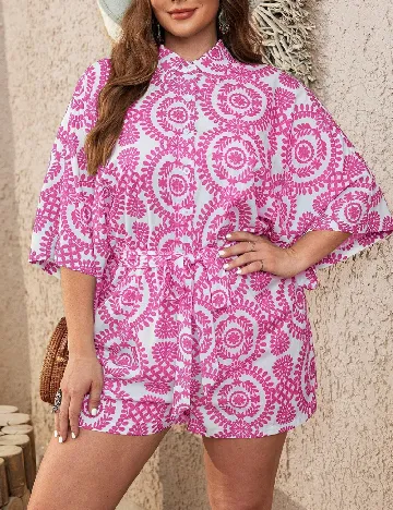 Salopeta SHEIN CURVE, roz Roz