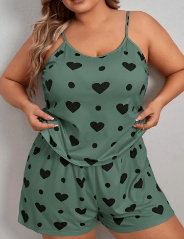 Pijama SHEIN CURVE, verde
