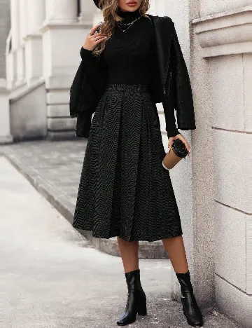 Fusta SHEIN, negru Negru