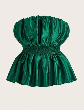Top SHEIN CURVE, verde Verde
