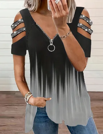 Maiou SHEIN, negru/gri Negru