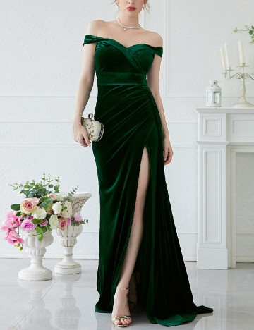 Rochie lunga Giffniseti, verde