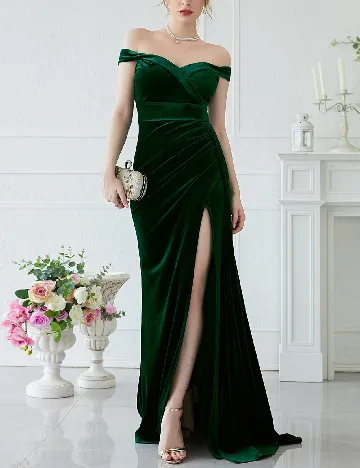Rochie lunga Giffniseti, verde
