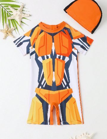Costum de baie Shein Kids, mix culori