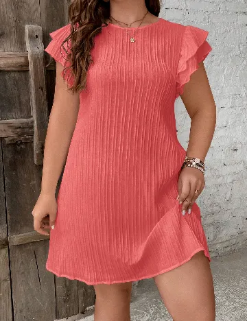 Rochie scurta SHEIN CURVE, roz Roz