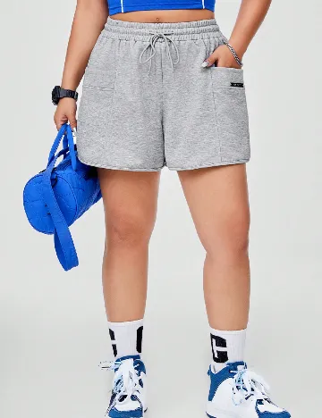Pantaloni scurti SHEIN CURVE, gri
