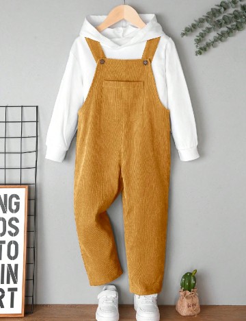 Salopeta Shein Kids, galben
