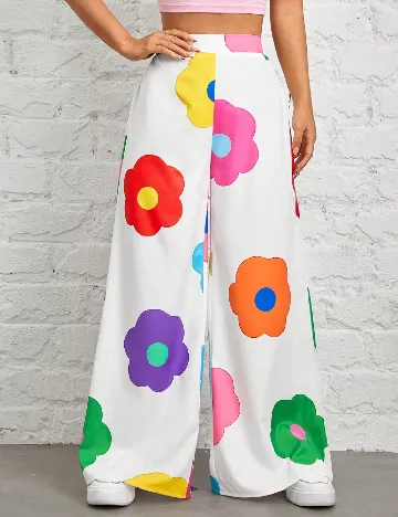 Pantaloni Shein Kids, alb