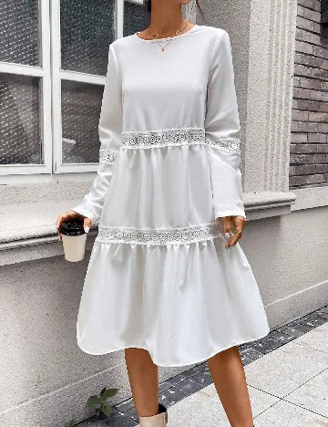 Rochie medie SHEIN, alb Alb