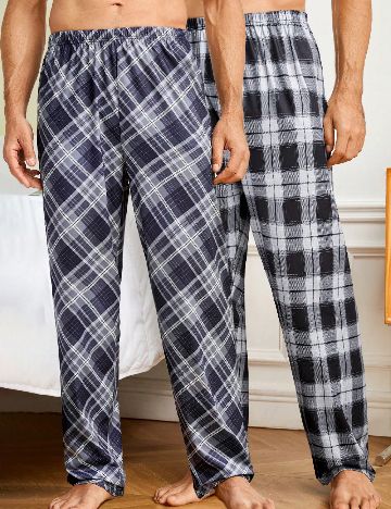 Set pantaloni de pijama 2 bucati SHEIN, gri